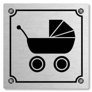 Kočárkárna, 148x148mm, stříbrná, Kansas